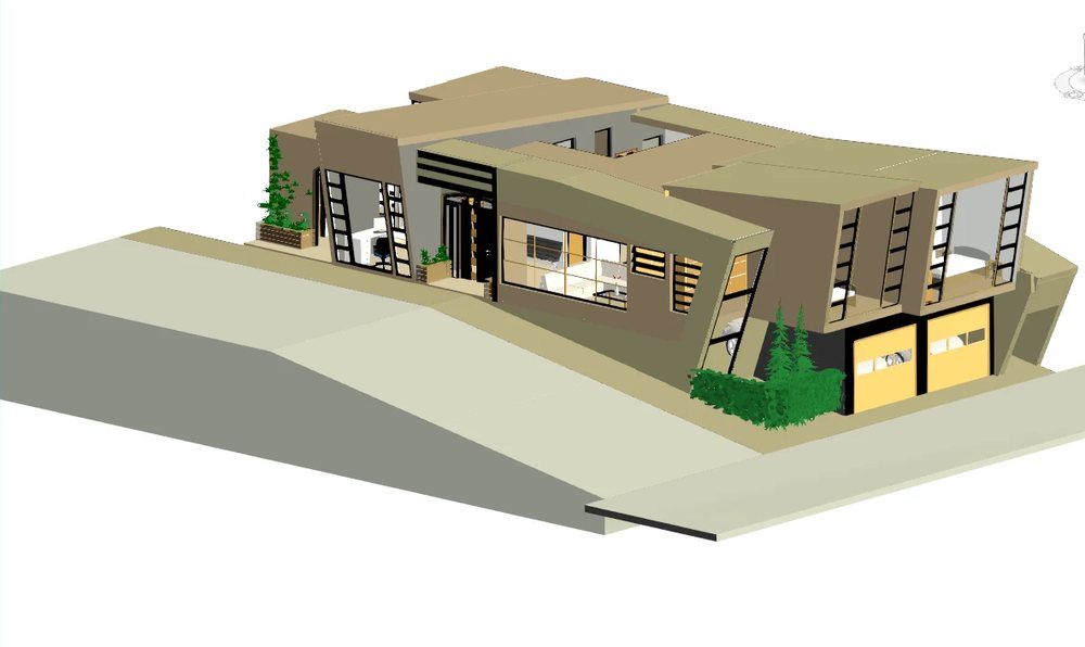Maison RDC — vue 3D Revit